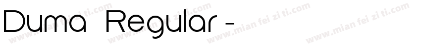 Duma Regular字体转换
